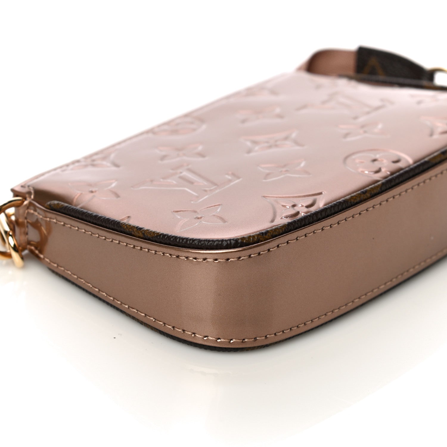 Louis Vuitton Metallic Vernis Mini Pochette Accessories Rose Gold 8 of 9