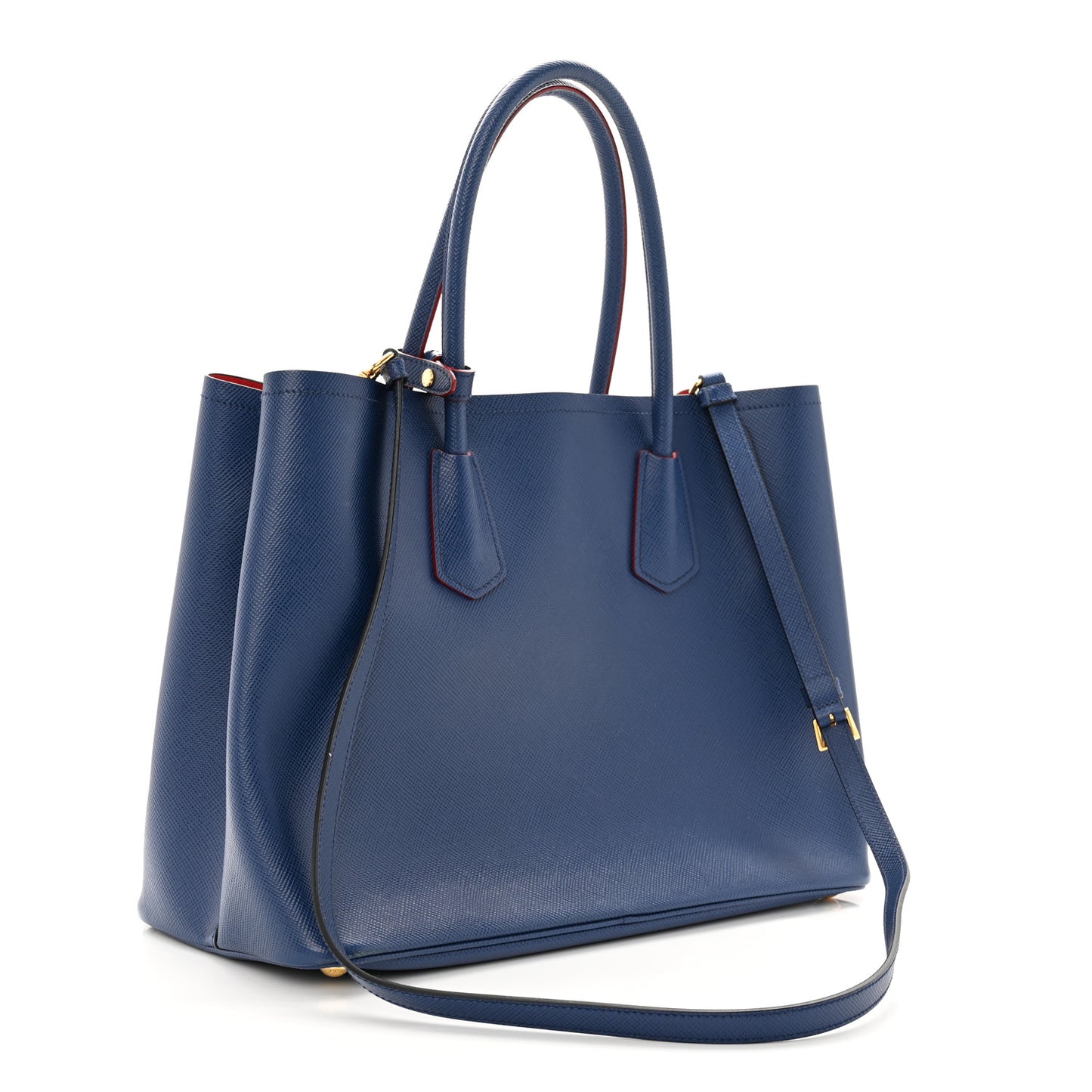 Saffiano Cuir Large Double Bag Bleuette