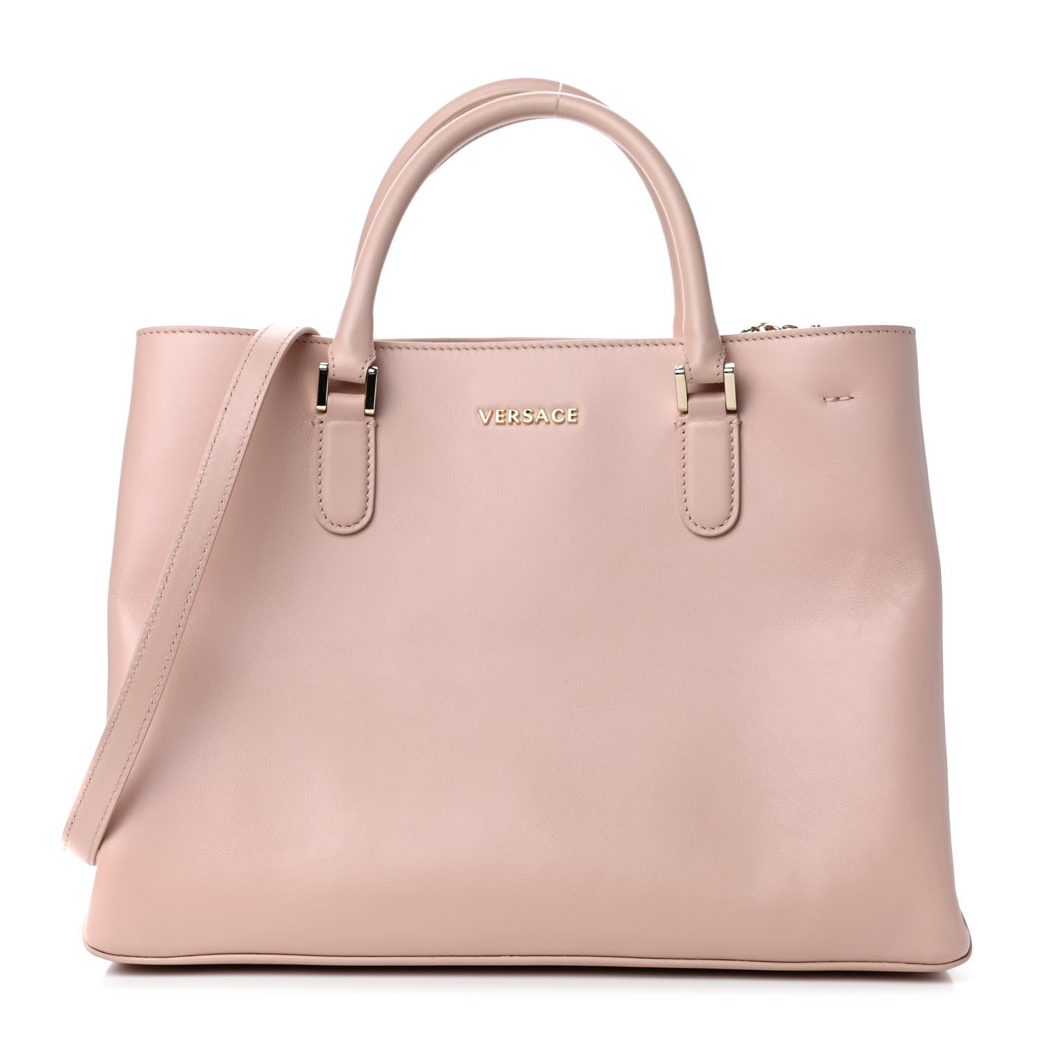 Versace Vitello Top Handle Tote Pink 1 of 4