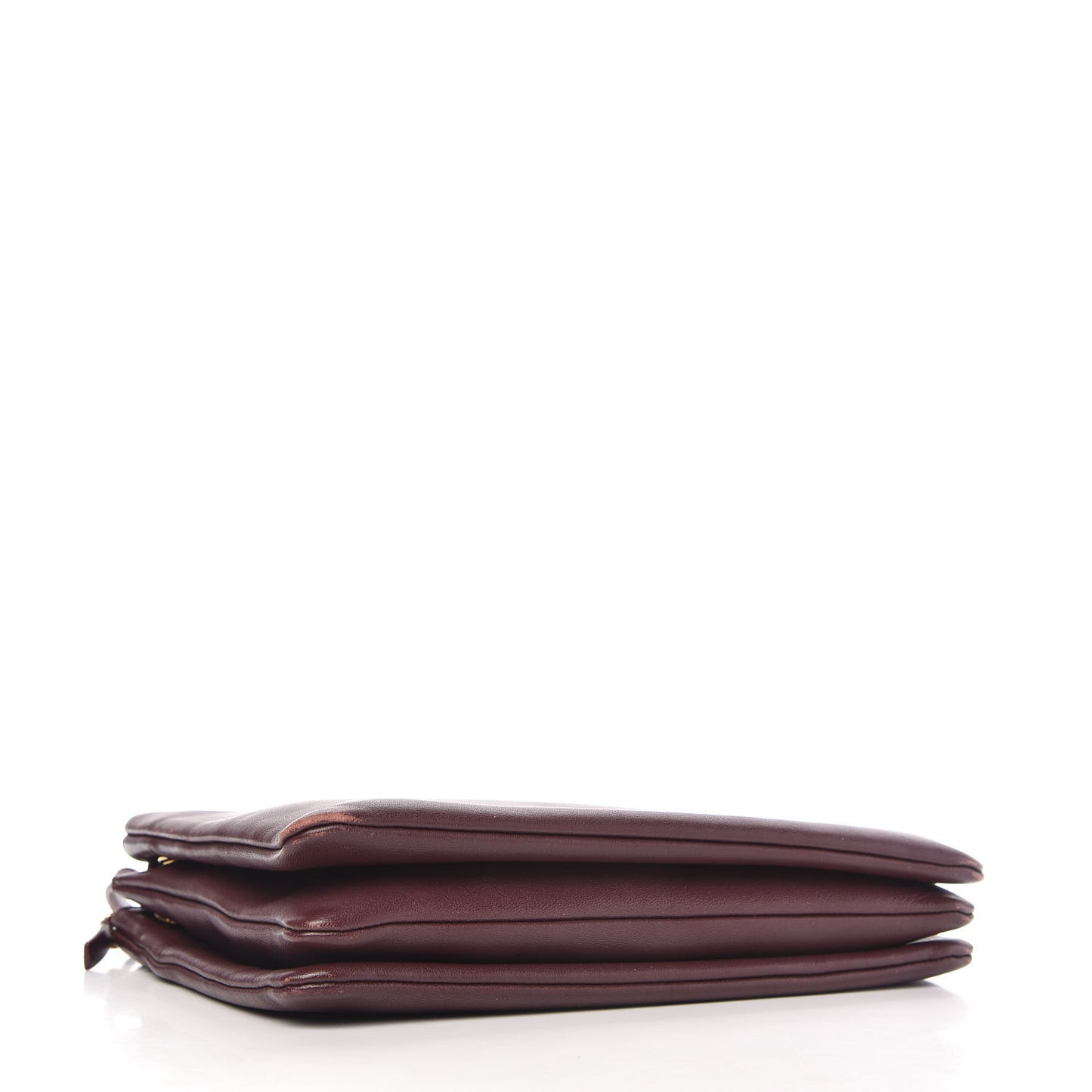 Lambskin Large Trio Crossbody Bag Burgundy