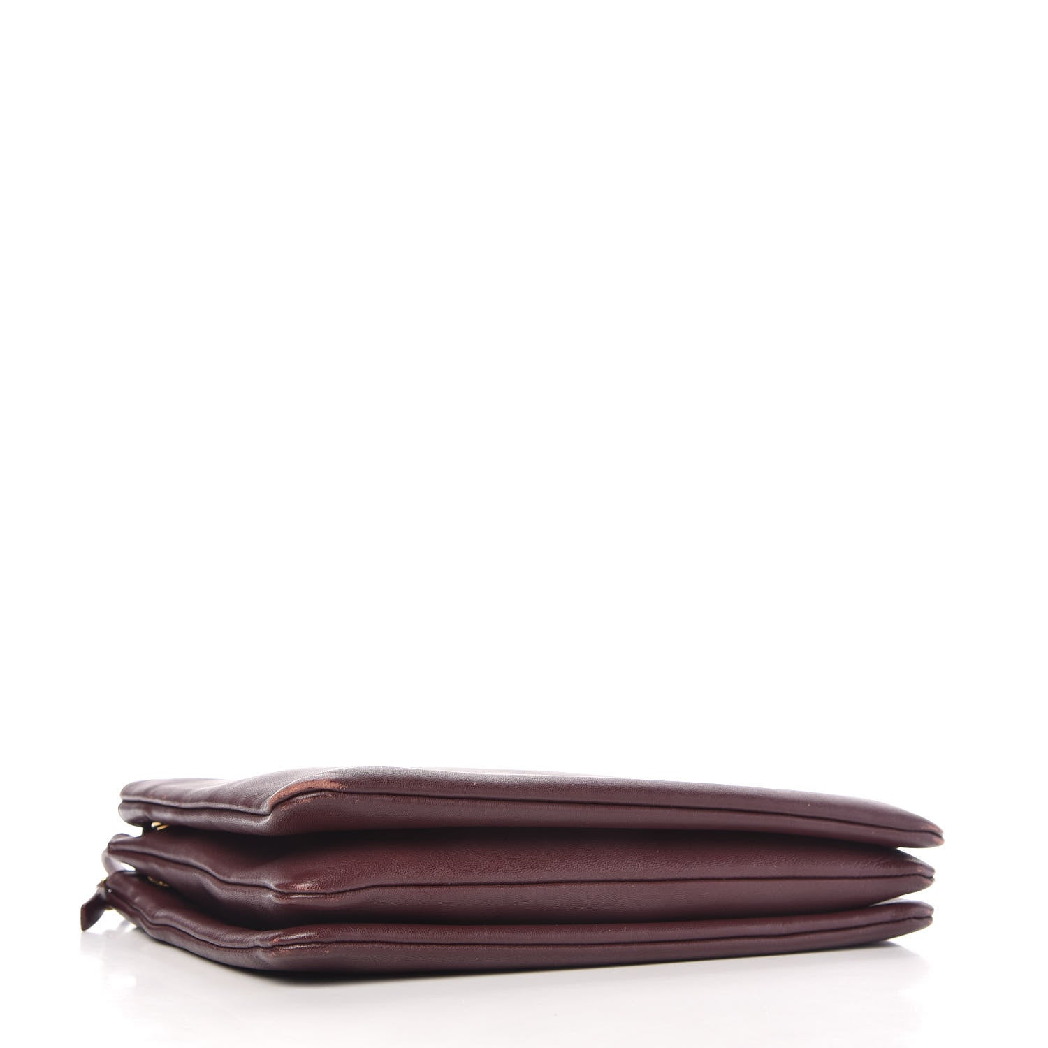 Celine Lambskin Large Trio Crossbody Bag Burgundy 4 of 11