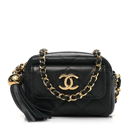 Chanel Caviar Quilted Paris Hangzhou Tassel Mini Camera Case Black 1 of 11