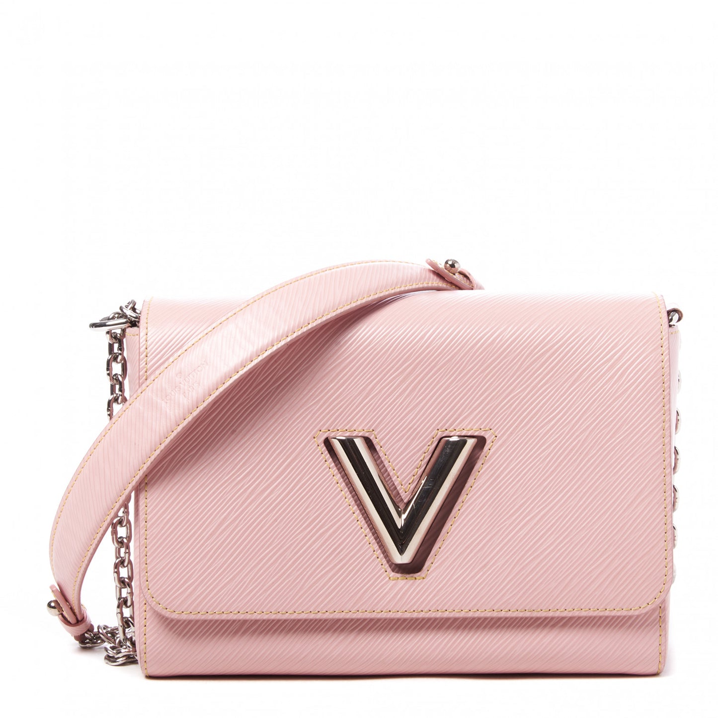 Epi Twist Shoulder Bag MM Rose Ballerine