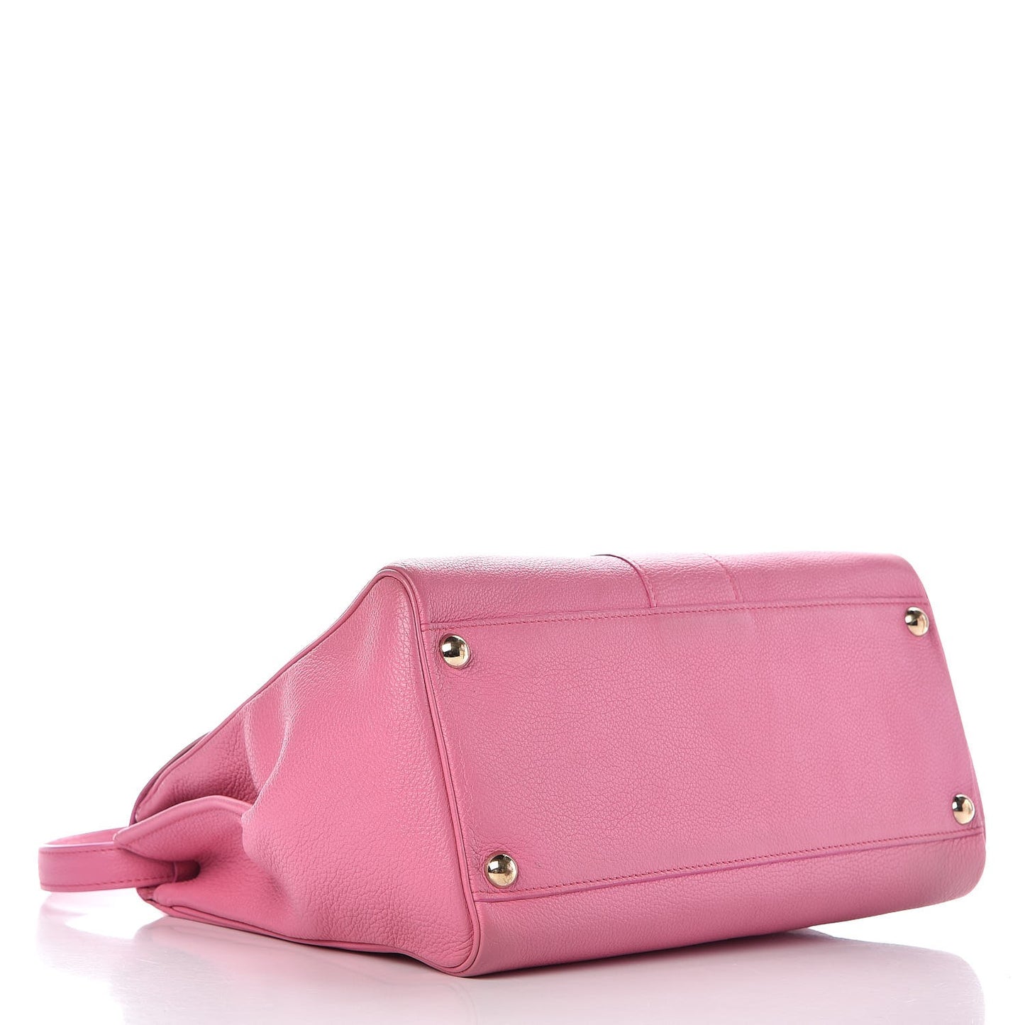 Grained Calfskin MM Brillant Satchel Pink