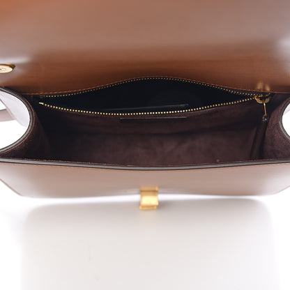 Saint Laurent Smooth Calfskin Carre Satchel Brown 4 of 8