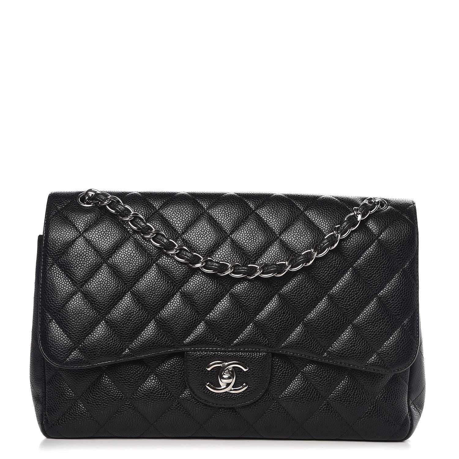 Chanel Caviar Quilted Jumbo Double Flap Black 1 of 10