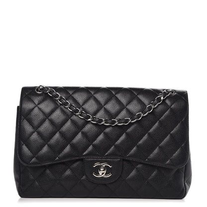 Chanel Caviar Quilted Jumbo Double Flap Black 1 of 10