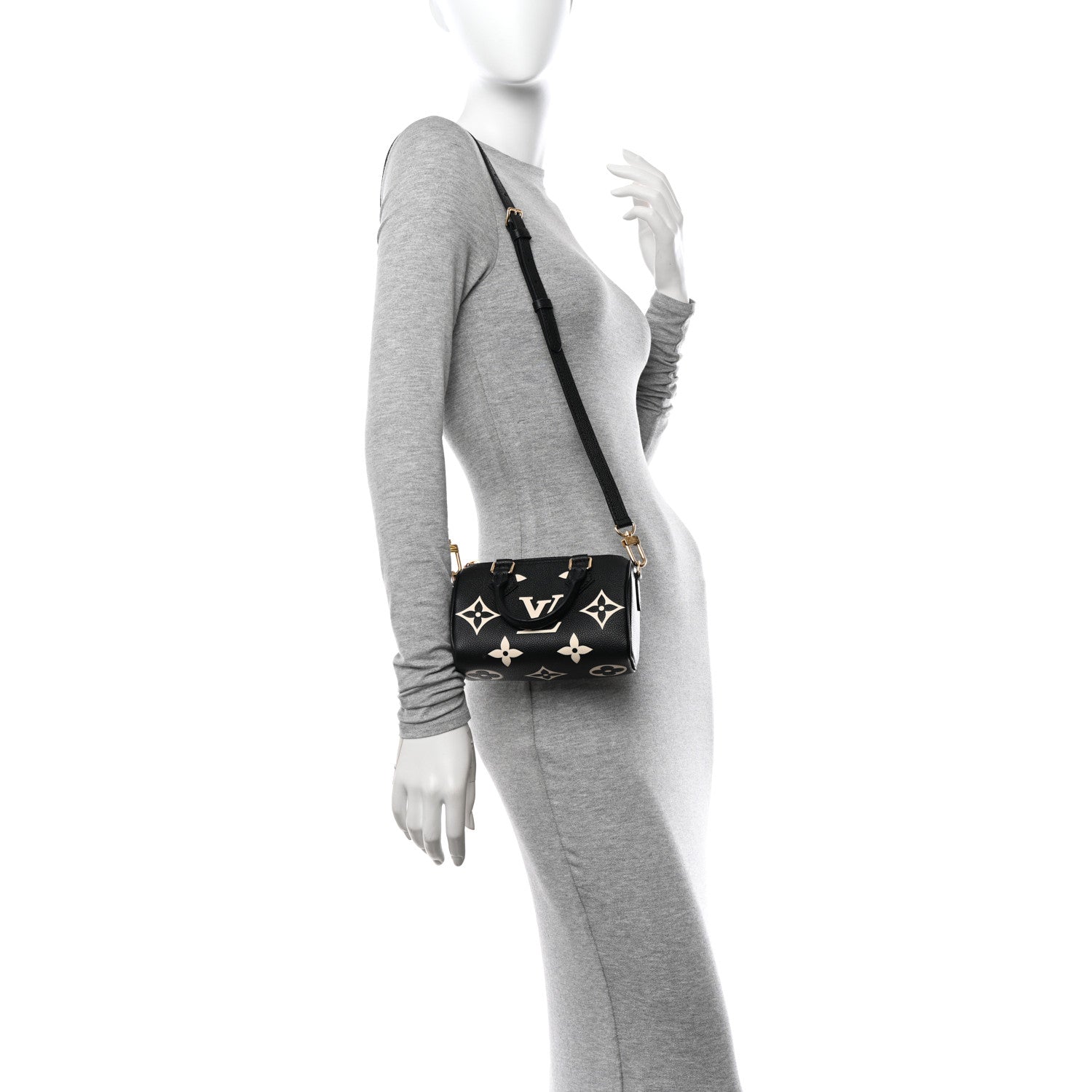 Louis Vuitton Empreinte Monogram Giant Nano Speedy Black Beige 2 of 11