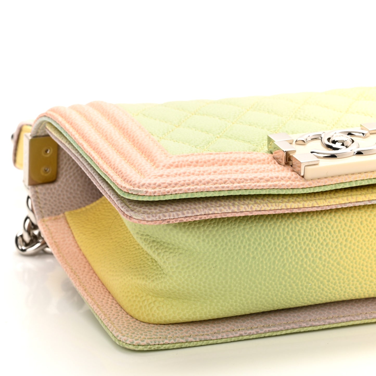 Caviar Quilted Small Cuba Rainbow Boy Flap Multicolor