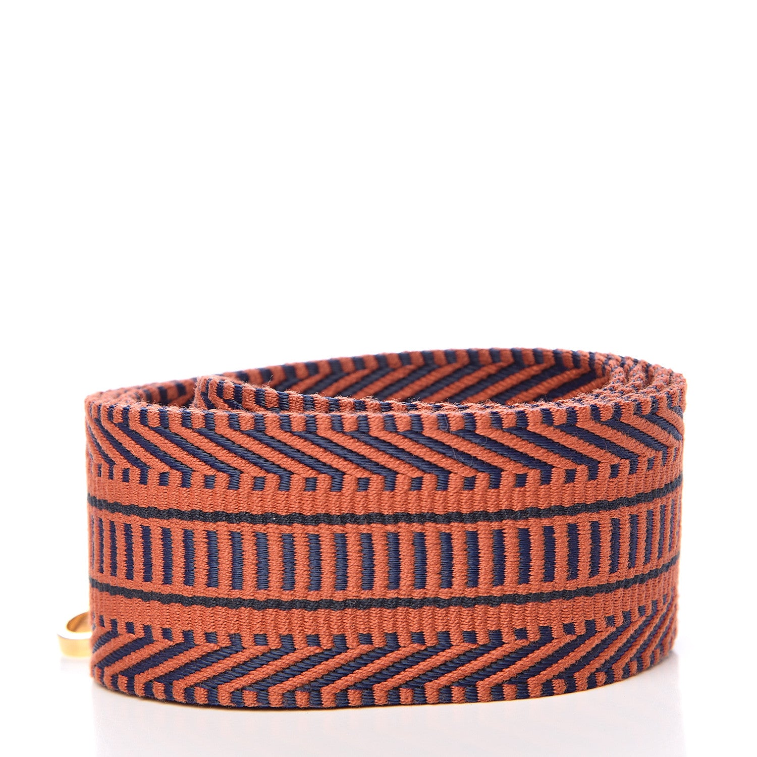 Hermes Toile Swift 50mm Sangle Cavale Shoulder Strap Bleu Indigo Terre Battue Black 2 of 6
