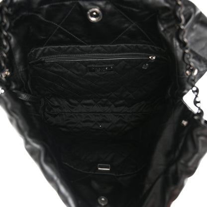Chanel Shiny Calfskin Quilted Small Chanel 22 So Black 6 of 11