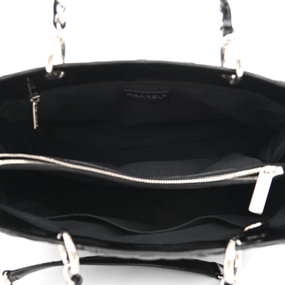 Chanel Patent Quilted Grand Shopping Tote GST Black 5 of 11