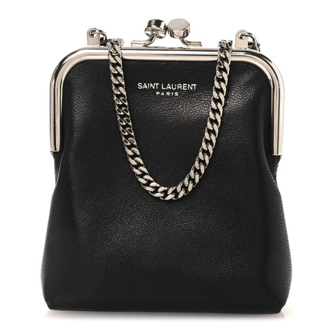 Lambskin Mini Sac Charniere Black