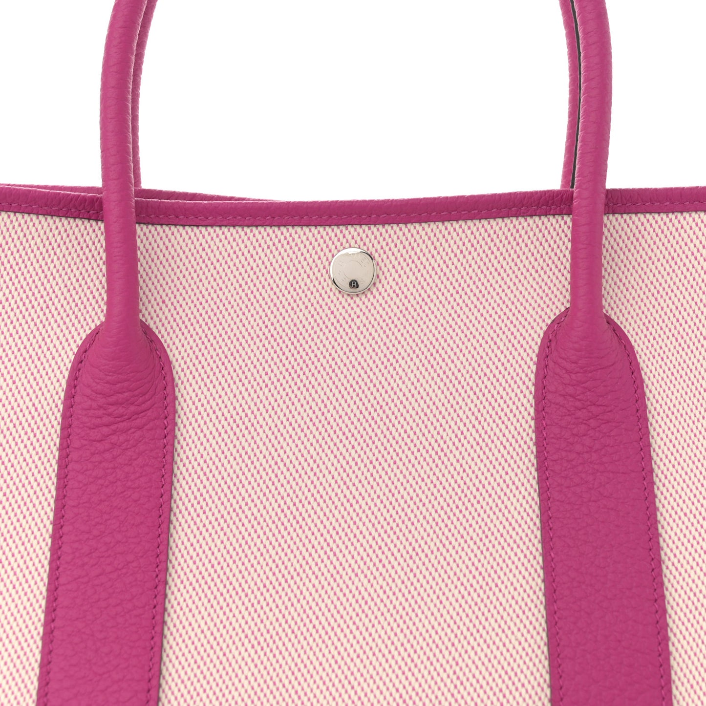 Toile Negonda Garden Party Tote 36 MM Ecru Rose Pourpre