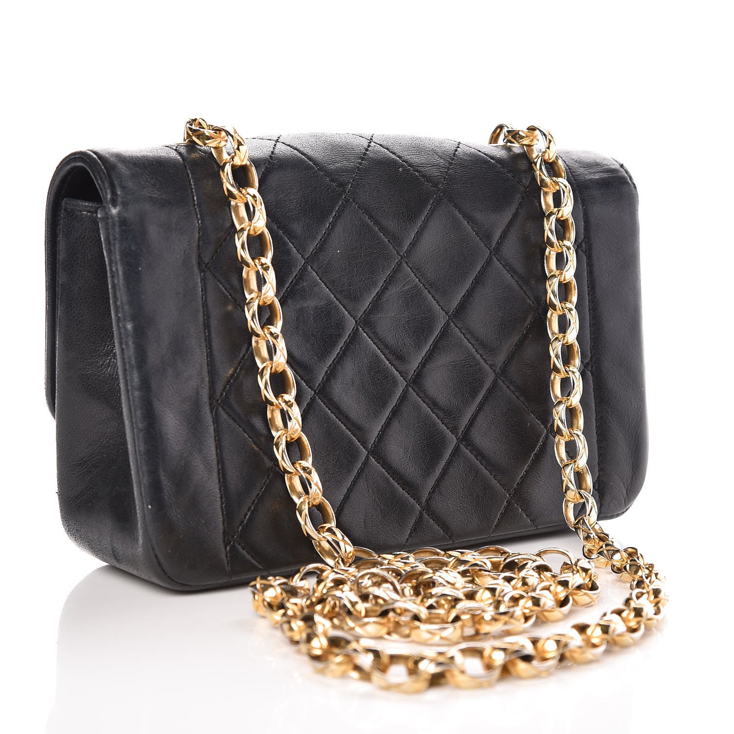 Lambskin Quilted Mini Flap Black