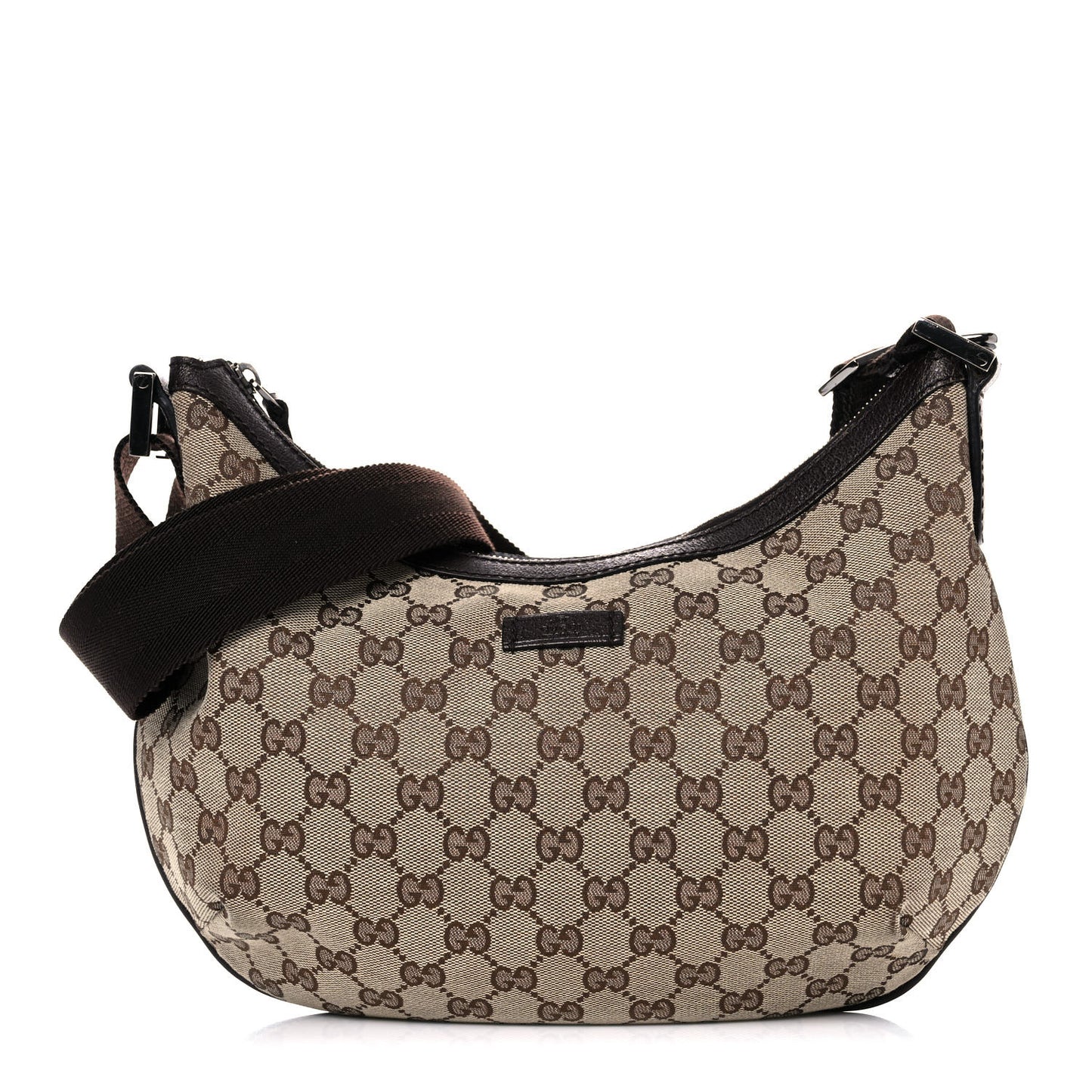 Monogram Medium Half Moon Hobo Dark Brown