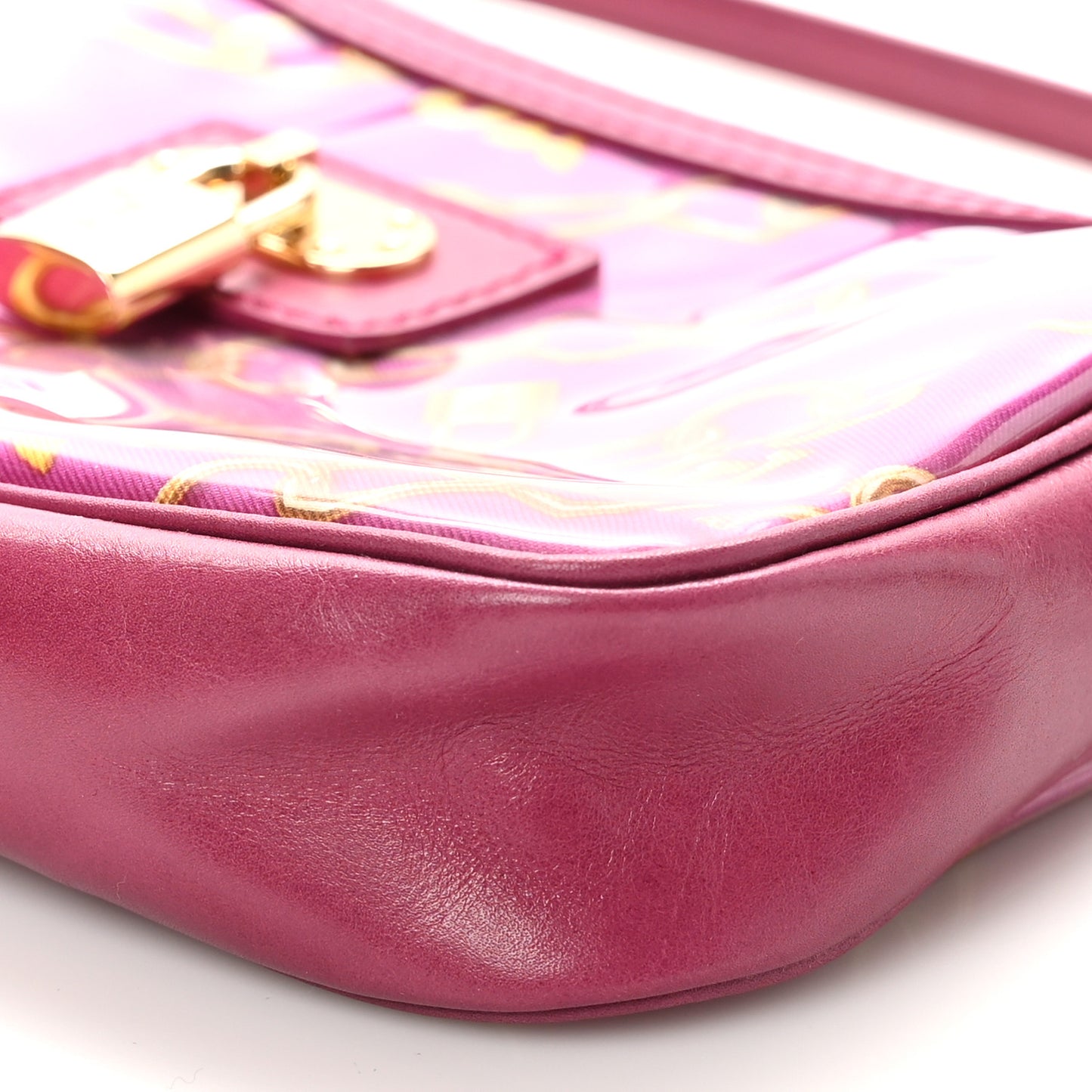 Monogram Charms Pochette Accessories Bag Fuchsia