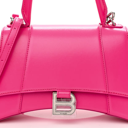 Balenciaga Shiny Box Calfskin Small Hourglass Top Handle Bag Acid Fuchsia 8 of 10