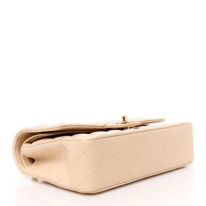Chanel Caviar Quilted Medium Double Flap Beige 4 of 12