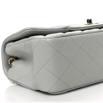 Chanel Lambskin Quilted Mini Rectangular Flap Grey 8 of 9