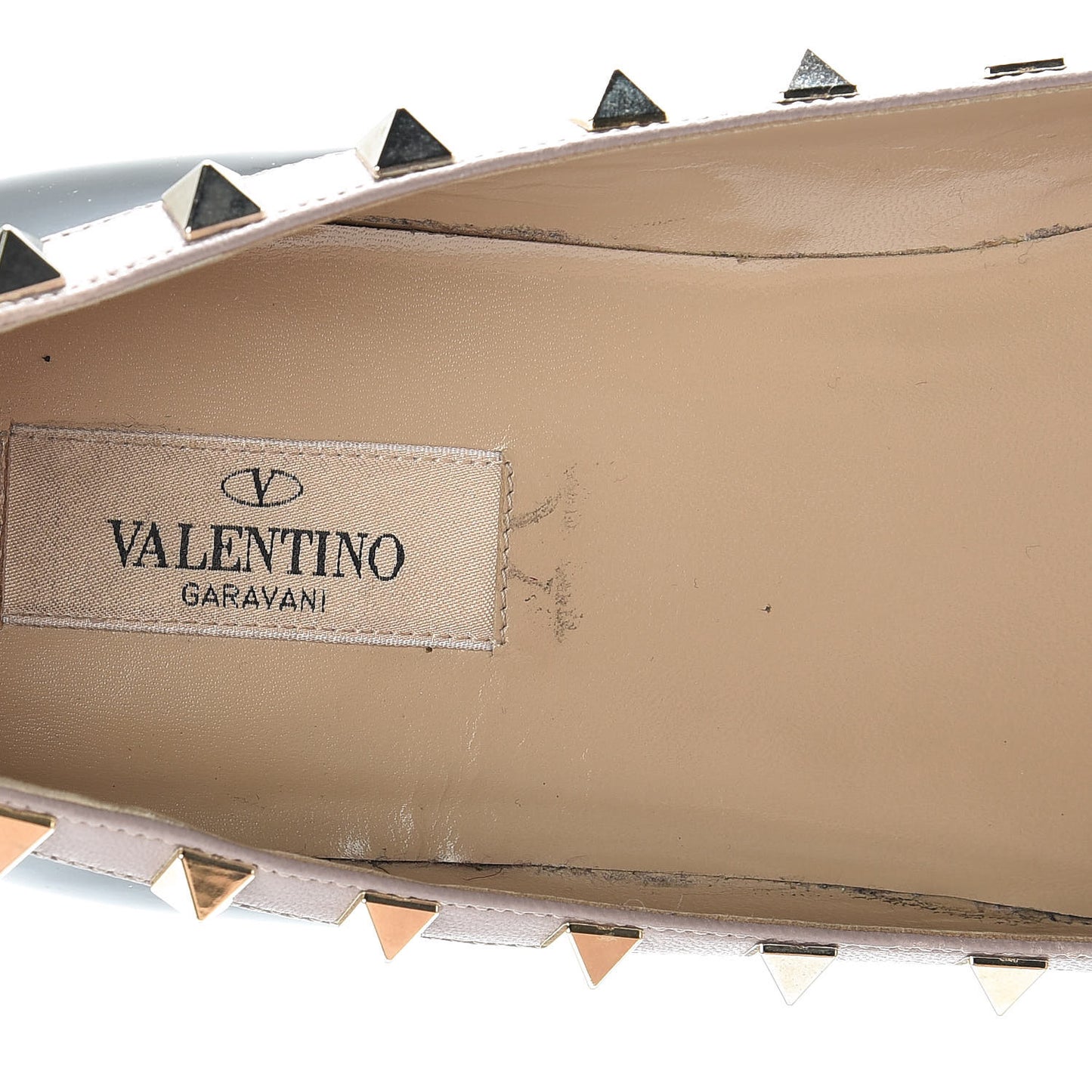 Patent Rockstud Ballerina Flats 41 Black Poudre