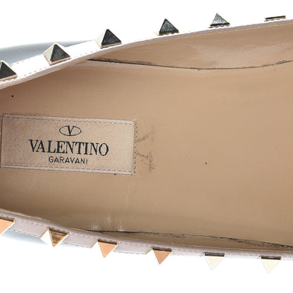 Valentino Garavani Patent Rockstud Ballerina Flats 41 Black Poudre 14 of 19