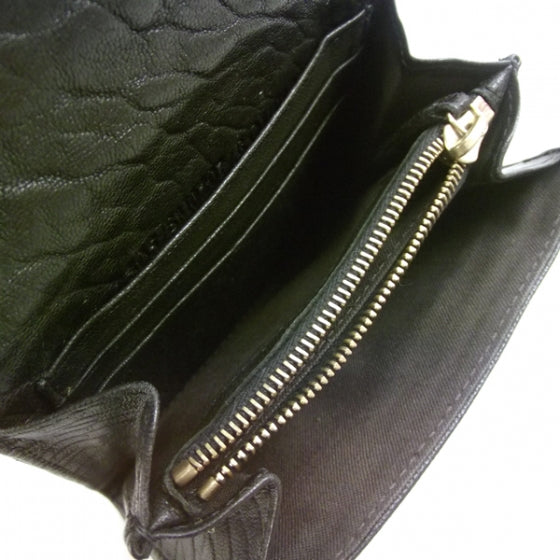 Nappa French Flap Wallet Black