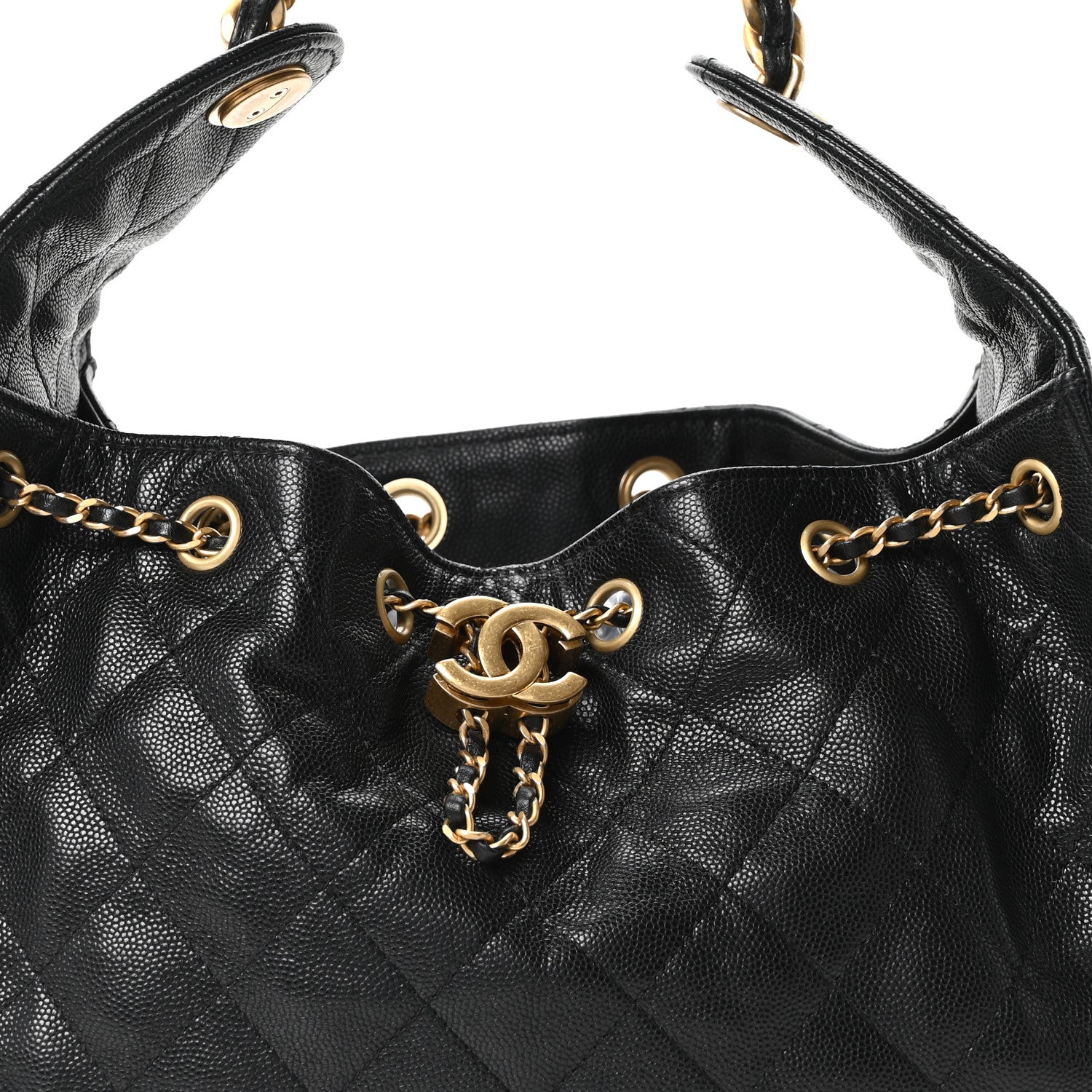 Chanel Caviar Quilted Small Chanel 25 Handbag Black 7 of 10