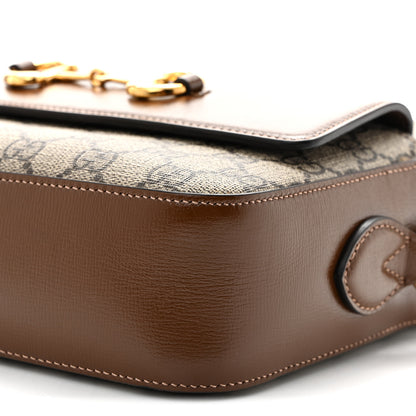 Gucci GG Supreme Monogram Small Horsebit 1955 Shoulder Bag Beige Brown Sugar 10 of 10