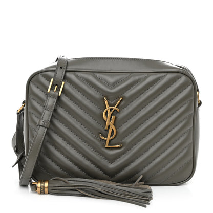 Saint Laurent Calfskin Matelasse Monogram Lou Camera Bag Dark Smog 1 of 9
