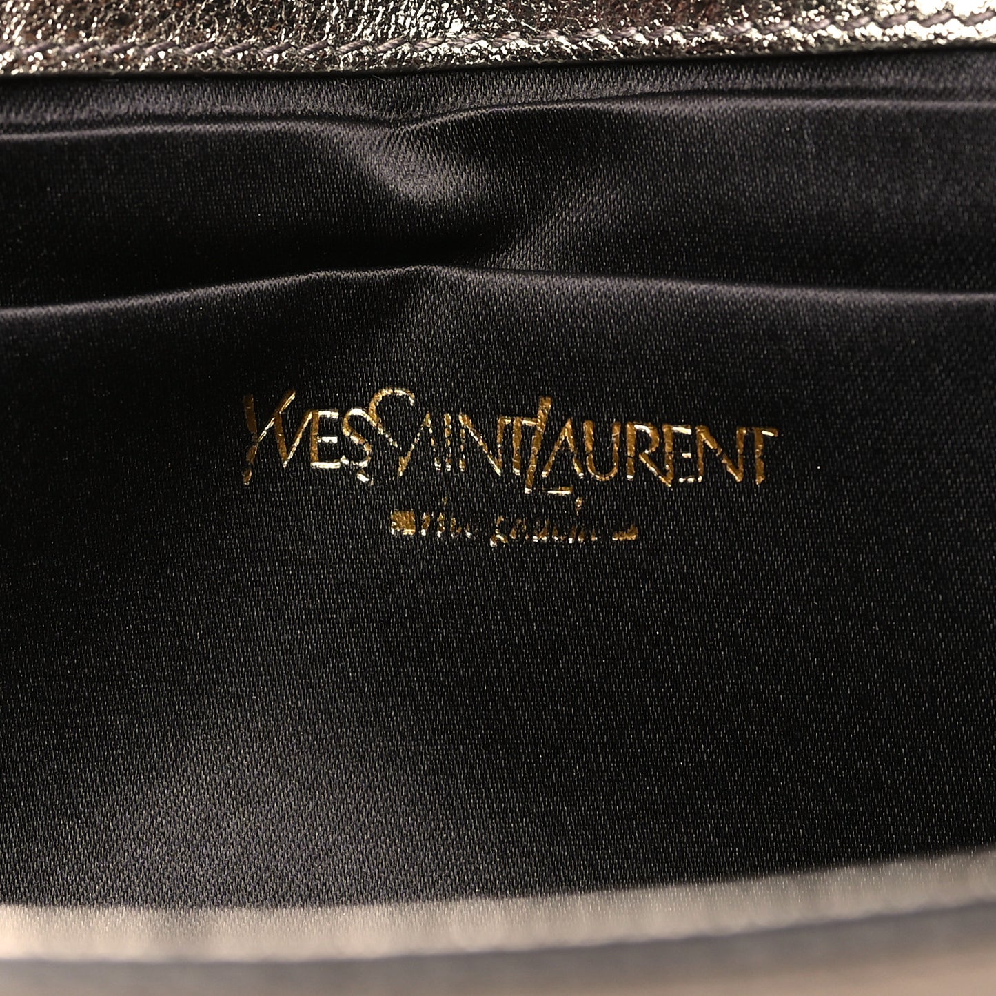 Metallic Calfskin Large Belle De Jour Clutch Rose Gold