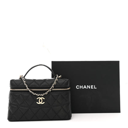 Chanel Caviar Quilted Trendy Handle Slim Vanity Black 11 of 11
