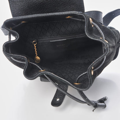 Gucci Calfskin Suede Bamboo Backpack Black 5 of 10
