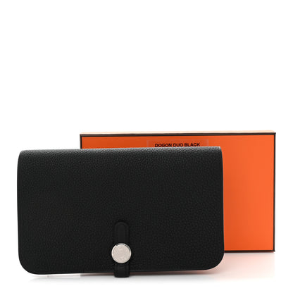 Hermes Togo Dogon Duo Wallet Black 9 of 9