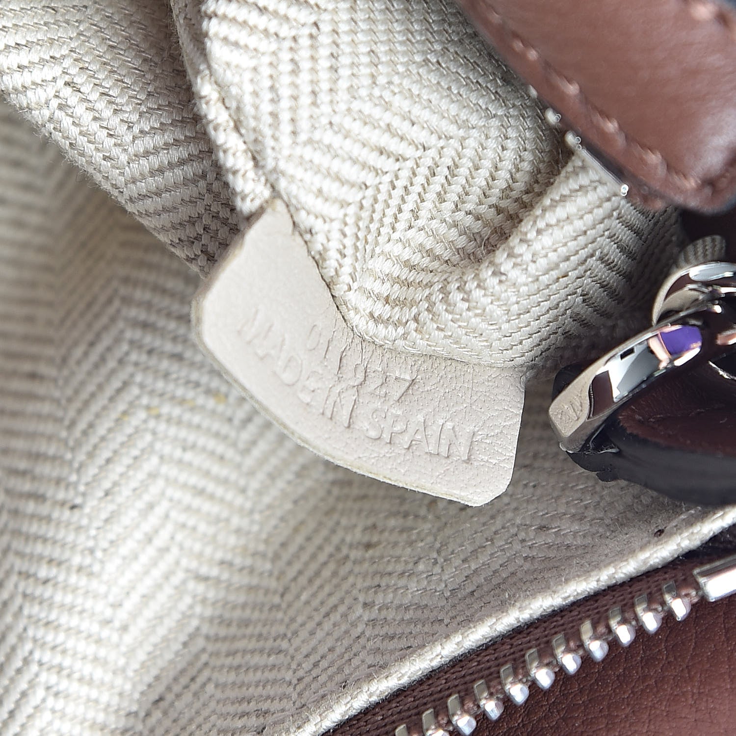 Loewe Calfskin Rugby Mini Puzzle Bag Brunette Soft White 7 of 10
