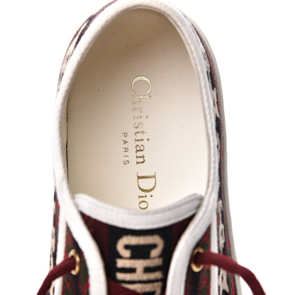 Christian Dior Canvas Bohemian Embroidered Womens Walk'N'Dior Low Top Sneakers 37.5 Black 7 of 10