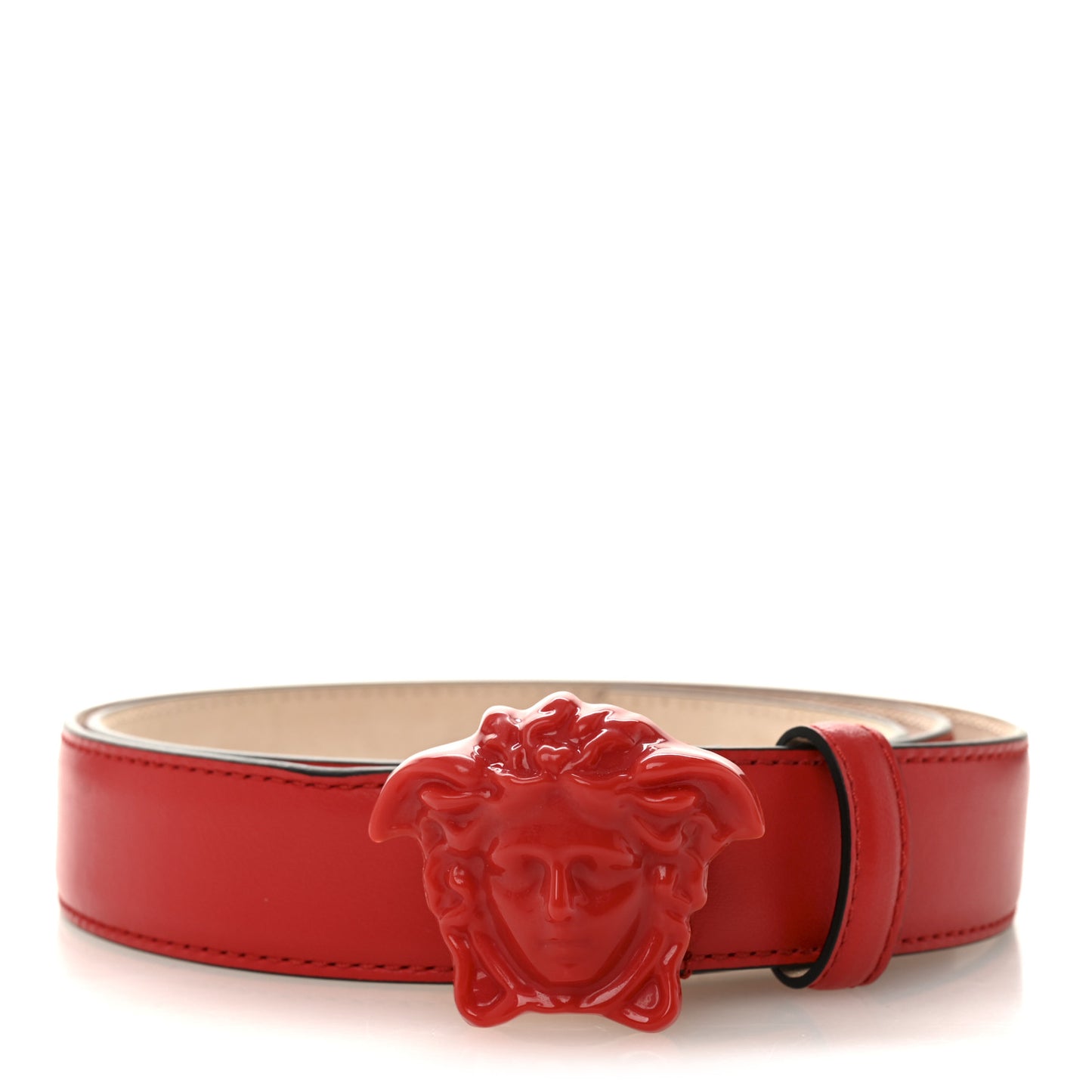 Calfskin Tonal 3cm La Medusa Belt 95 38 Red