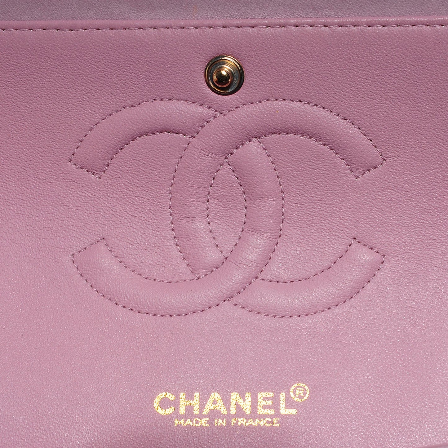 Lambskin Double Medium Flap Lilac