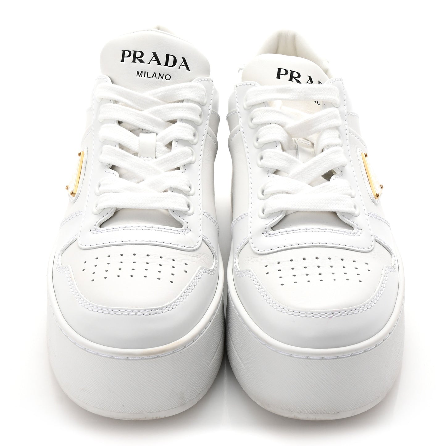 Vitello Rois Triangle Womens Downtown Platform Low Top Sneakers 35.5 White