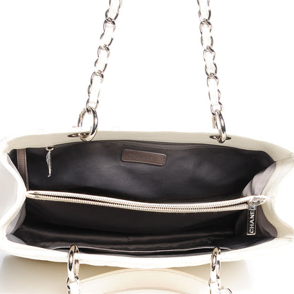Chanel Caviar Quilted Grand Shopping Tote GST White 7 of 7