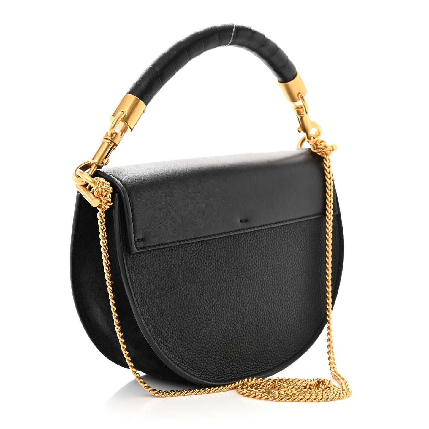 Calfskin Marcie Chain Flap Bag Black