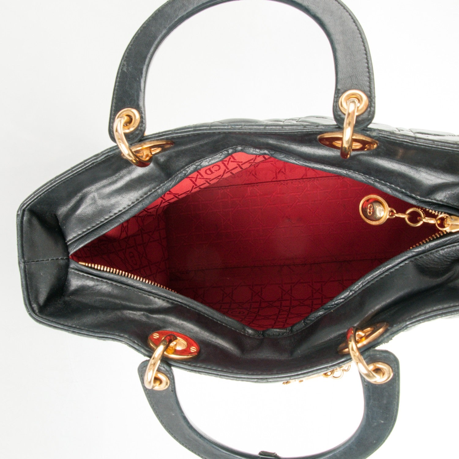 Christian Dior Lambskin Cannage Large Lady Dior Black 5 of 11