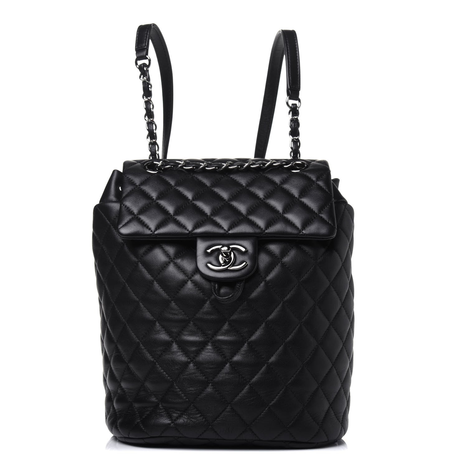 Chanel Calfskin Quilted Small Urban Spirit Backpack Black 1 of 17