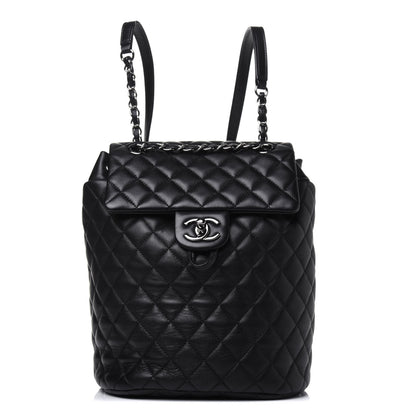 Chanel Calfskin Quilted Small Urban Spirit Backpack Black 1 of 17