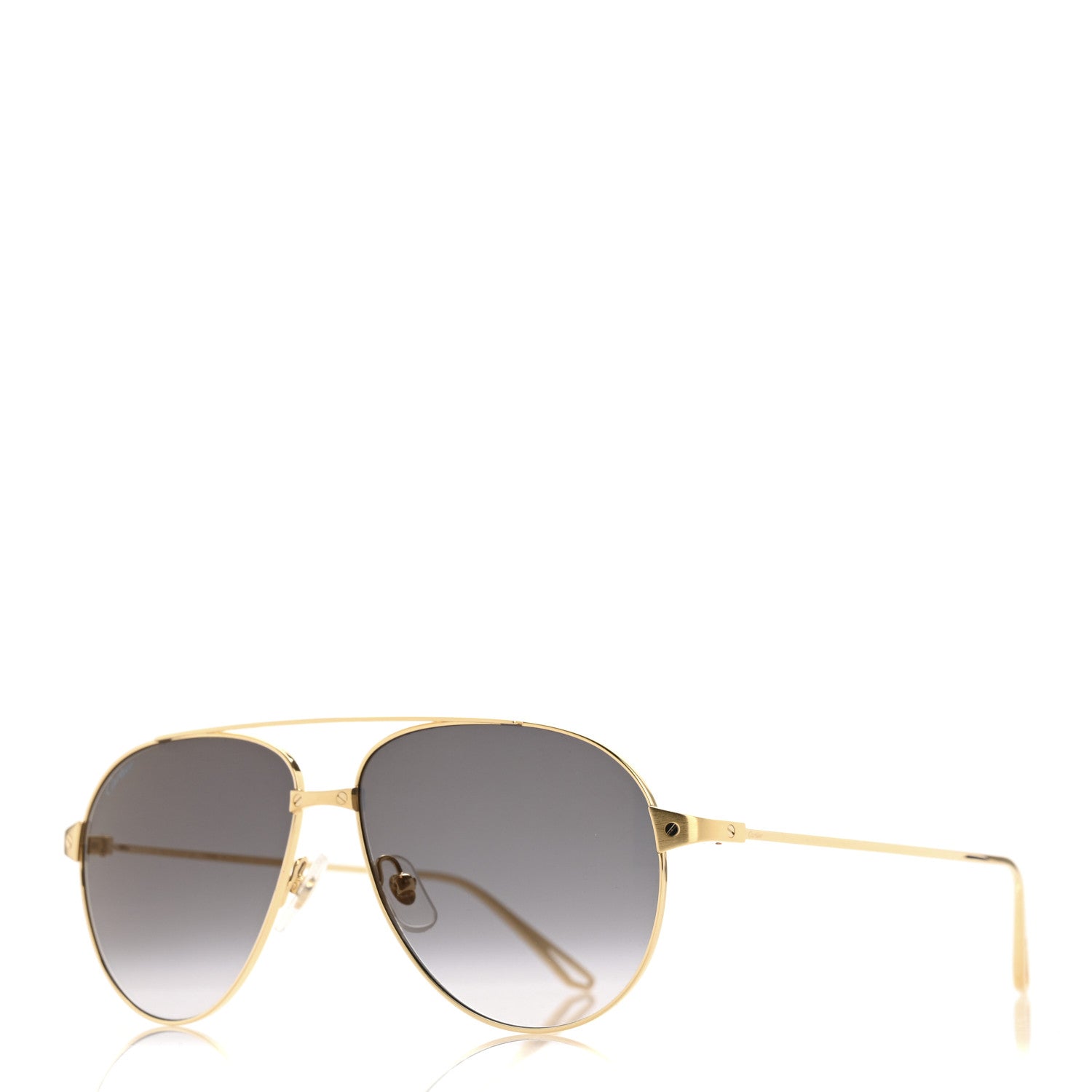 Cartier Santos Aviator Sunglasses CT0298S Gold Grey 1 of 8