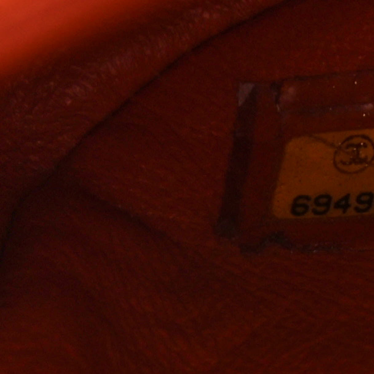 Chanel Suede Square Double Stitch Flap Orange 8 of 17