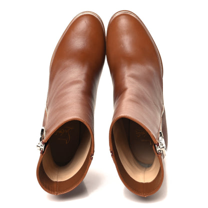 Christian Louboutin Calfskin CL Zip Booty 70 Ankle Boots 37 Cuoio 2 of 8