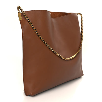 Saint Laurent Calfskin Medium Suzanne Hobo Brick 3 of 8