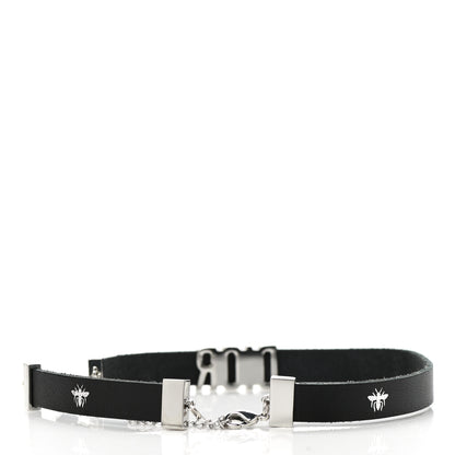 Christian Dior Calfskin Dior Bee Double Necklace Black 3 of 4