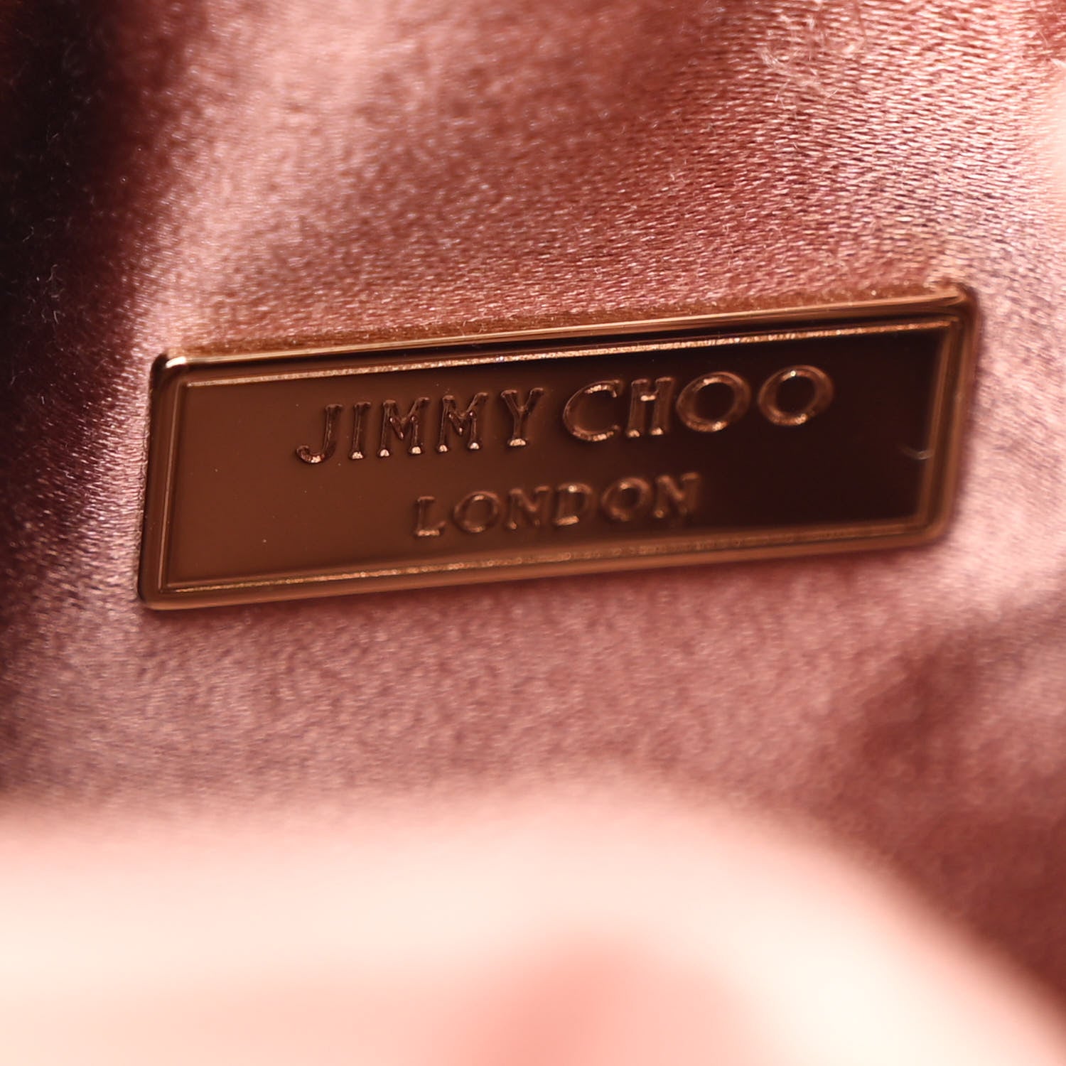 Jimmy Choo Satin Crystal Embellished Top Handle Bon Bon Bag Blush 6 of 11